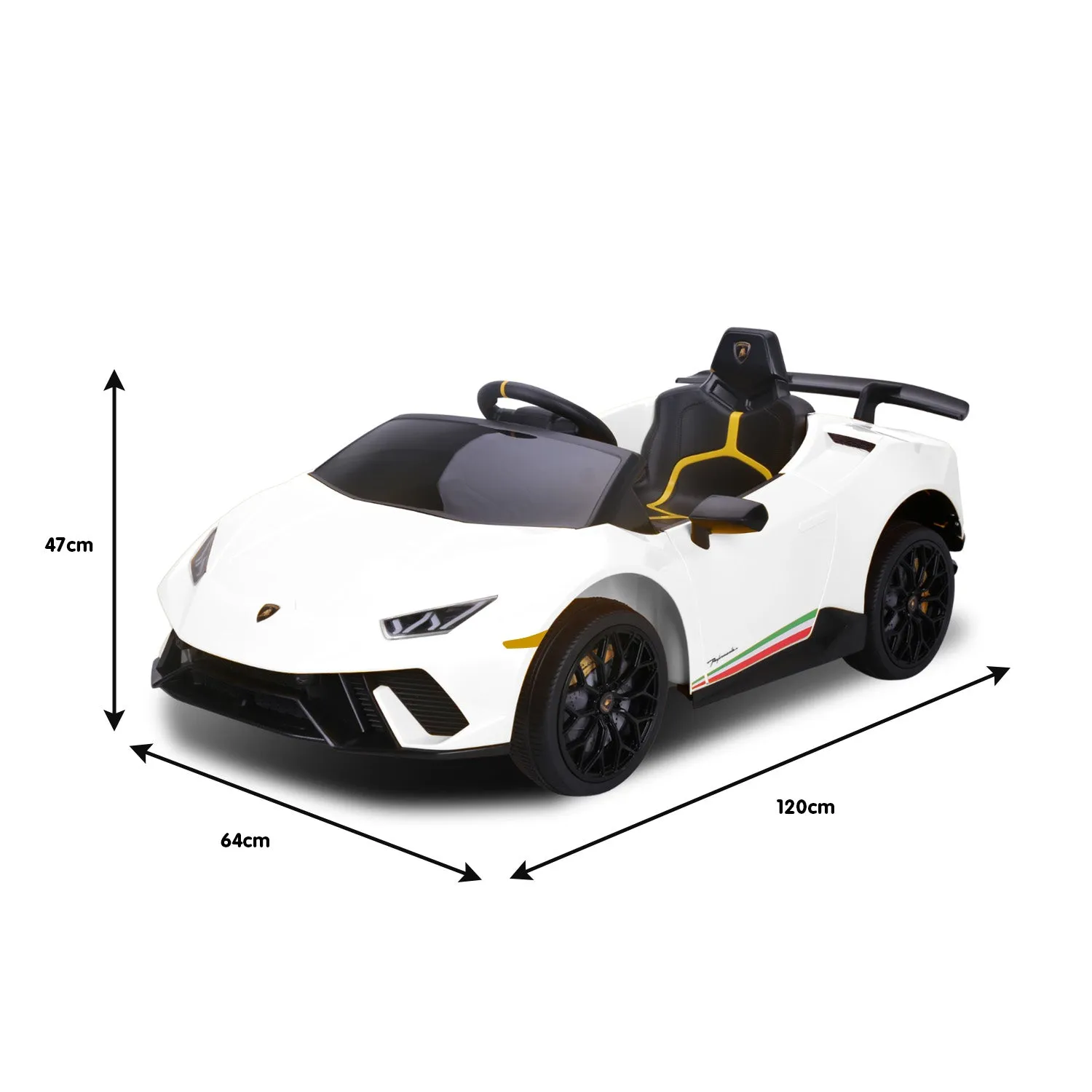 Lamborghini Performante Kids Electric Ride On Car - White