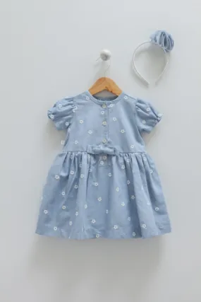 Lara Kids - Robe bleue 8963