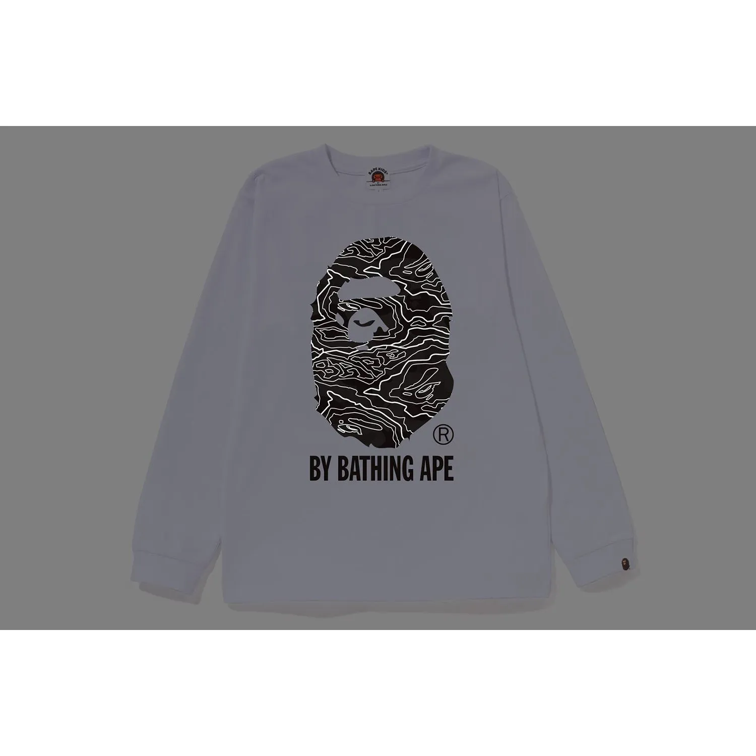 Kids Long Sleeve Camo Tee by Bathing Ape with Layered Design