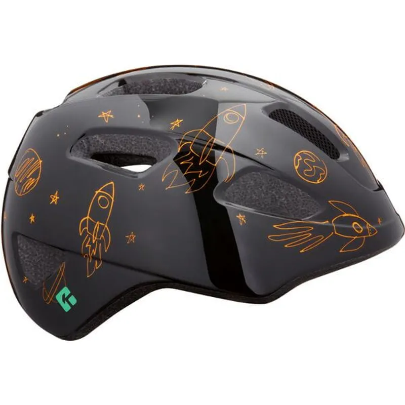 Lazer PNut KinetiCore Uni-Kids Helmet in Flying Rocket Black