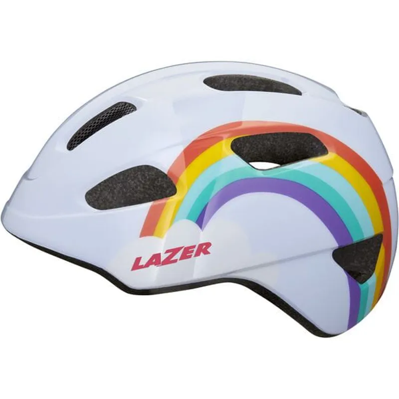 Lazer PNut KinetiCore Uni-Kids Helmet in Rainbow White