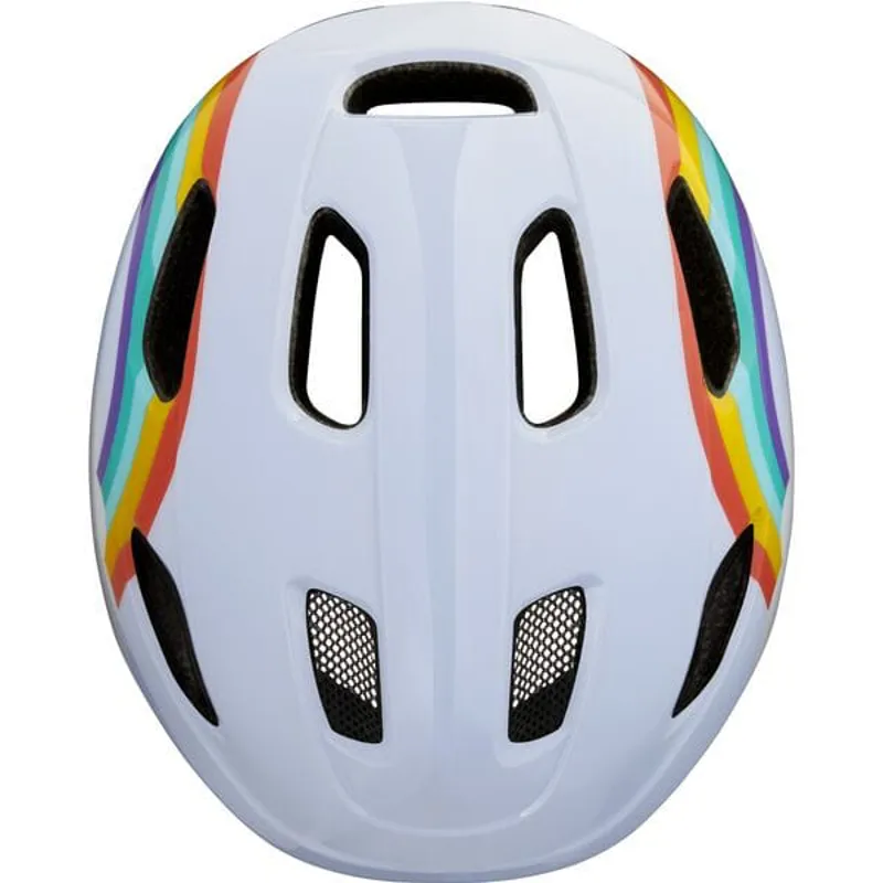 Lazer PNut KinetiCore Uni-Kids Helmet in Rainbow White