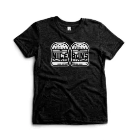 Charcoal Black Ledger Kid's Tee Nice Buns