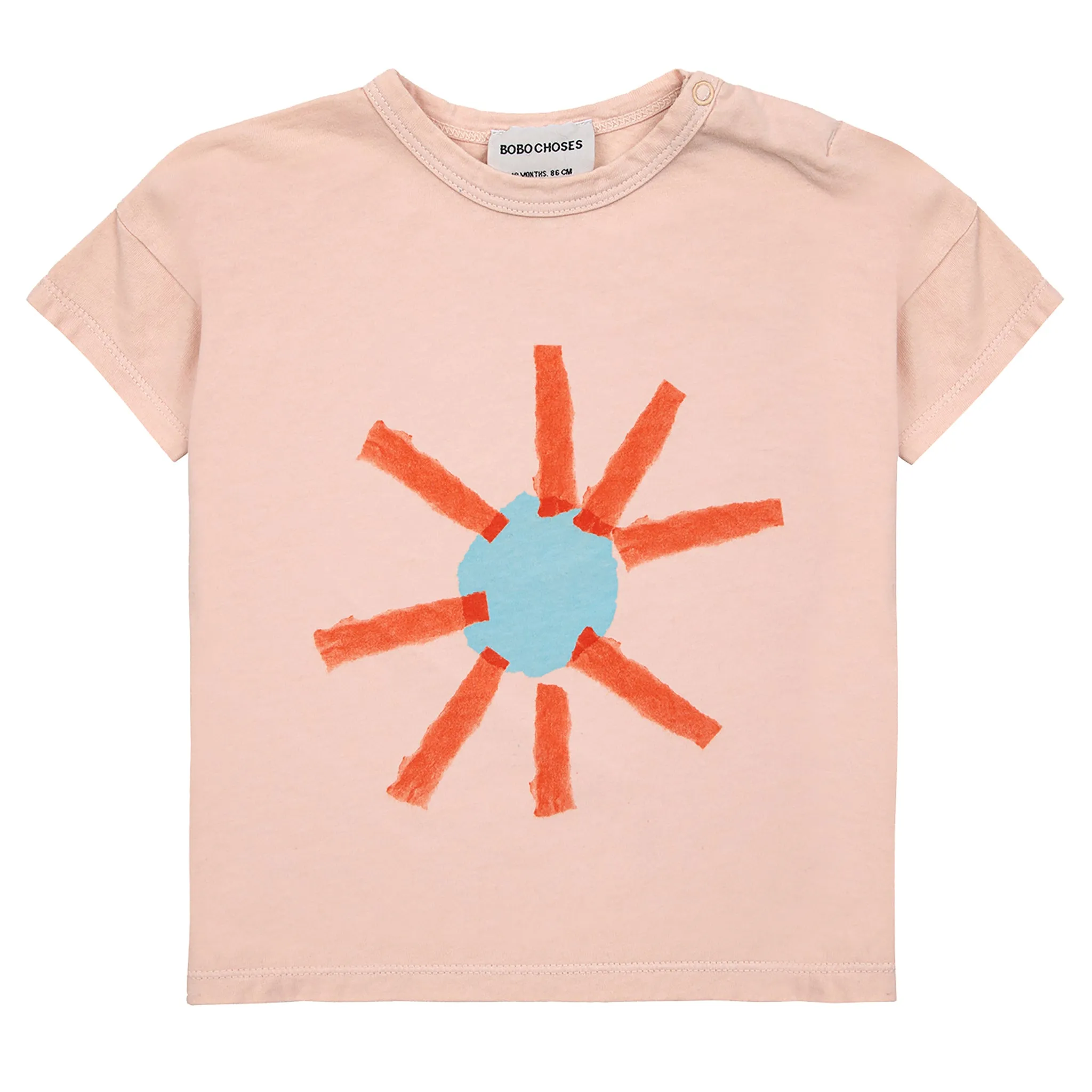 Light Pink Sun T-shirt for Baby by Bobo Choses