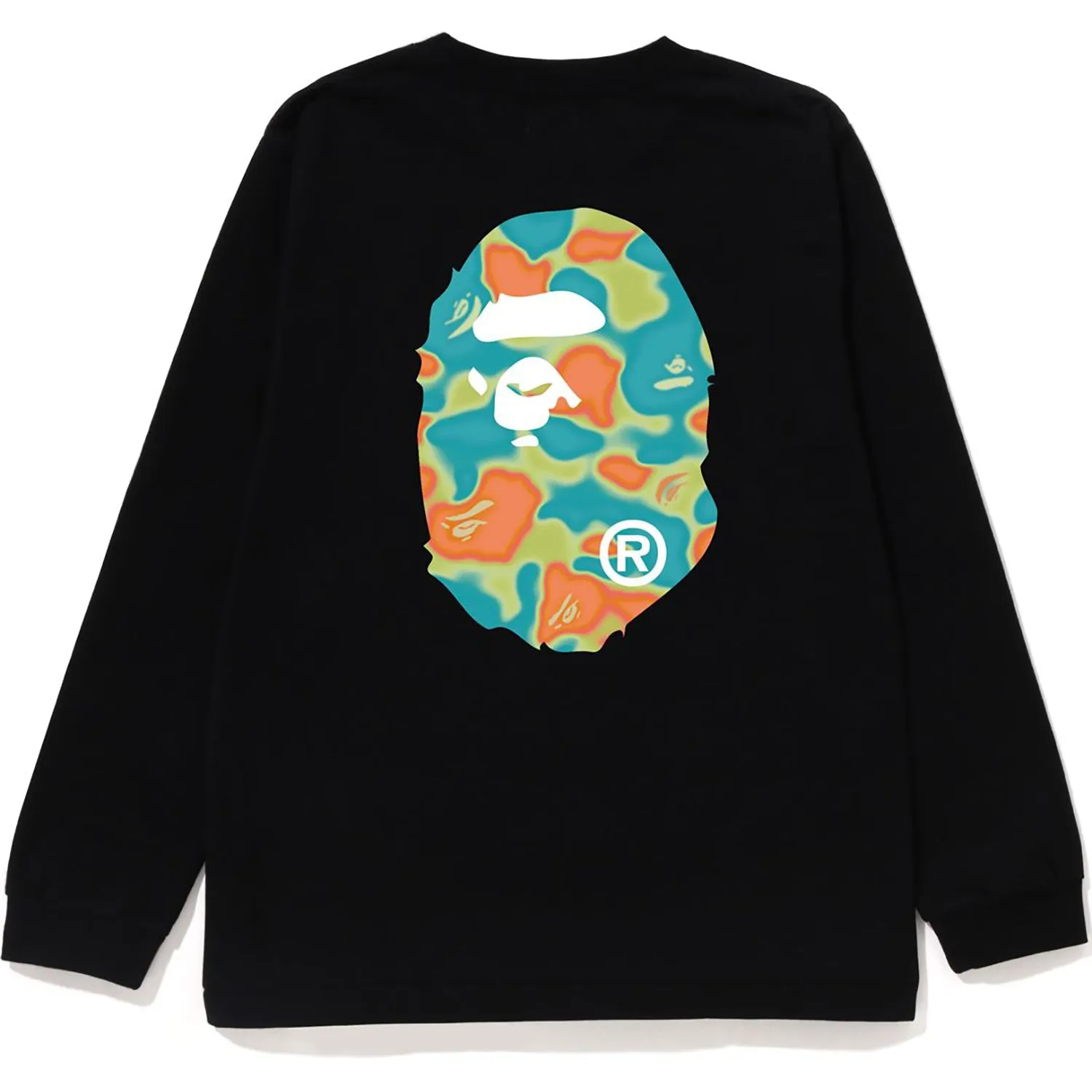 Kids Long Sleeve Tee with Liquid Camo Design