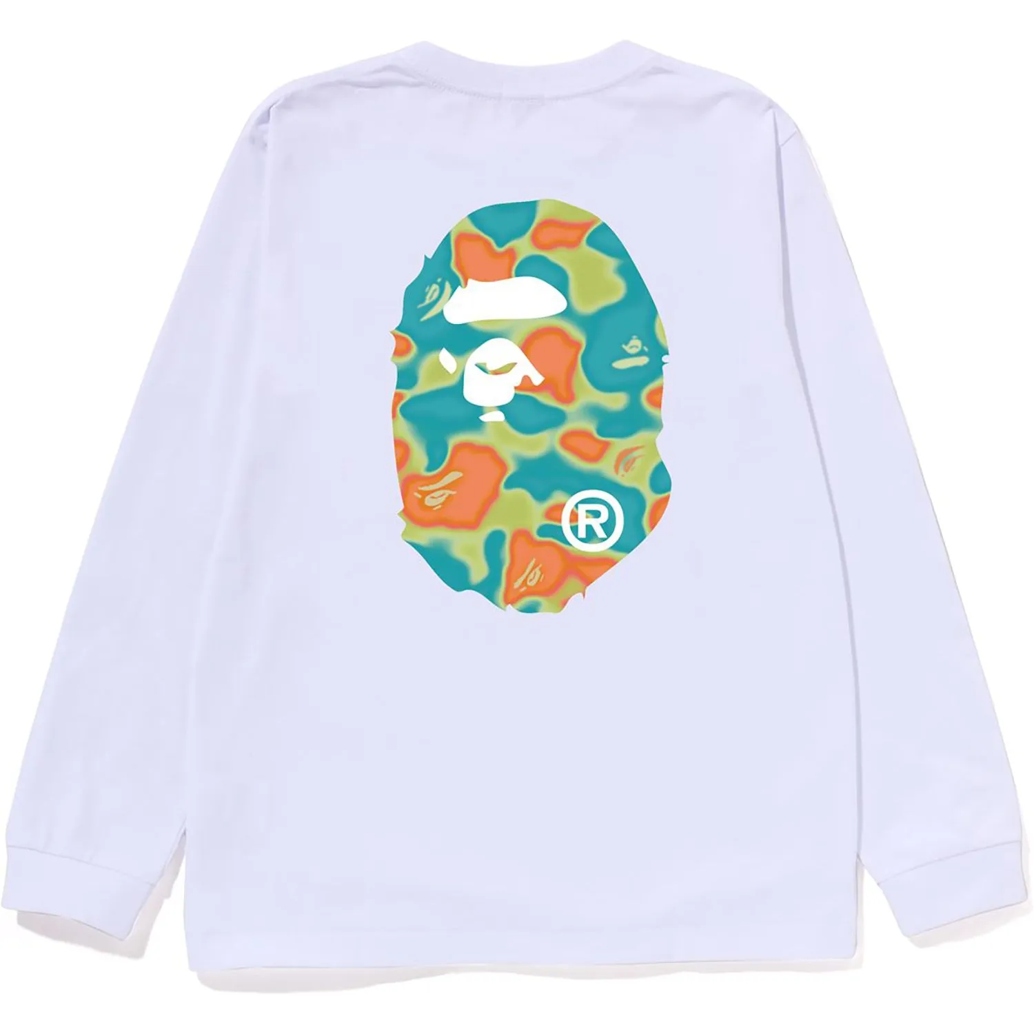 Kids Long Sleeve Tee with Liquid Camo Design