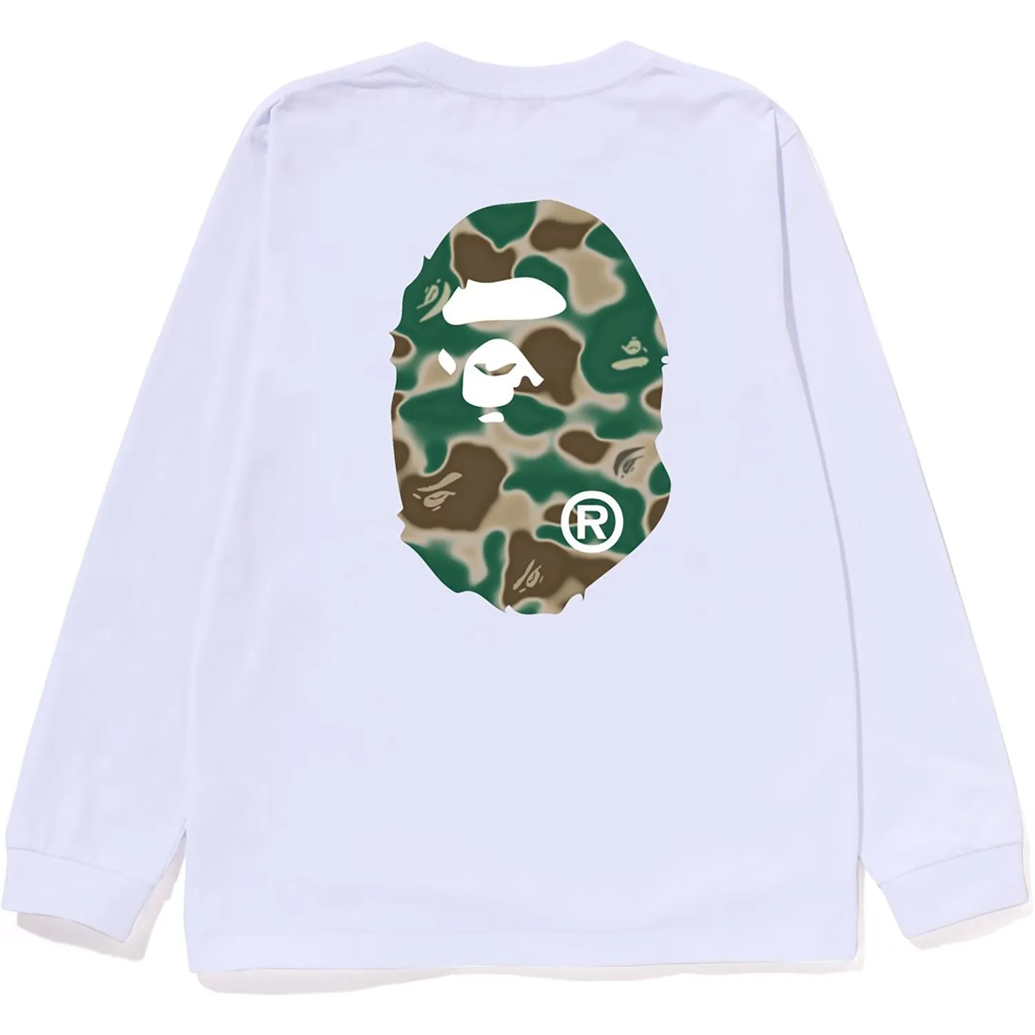 Kids Long Sleeve Tee with Liquid Camo Design