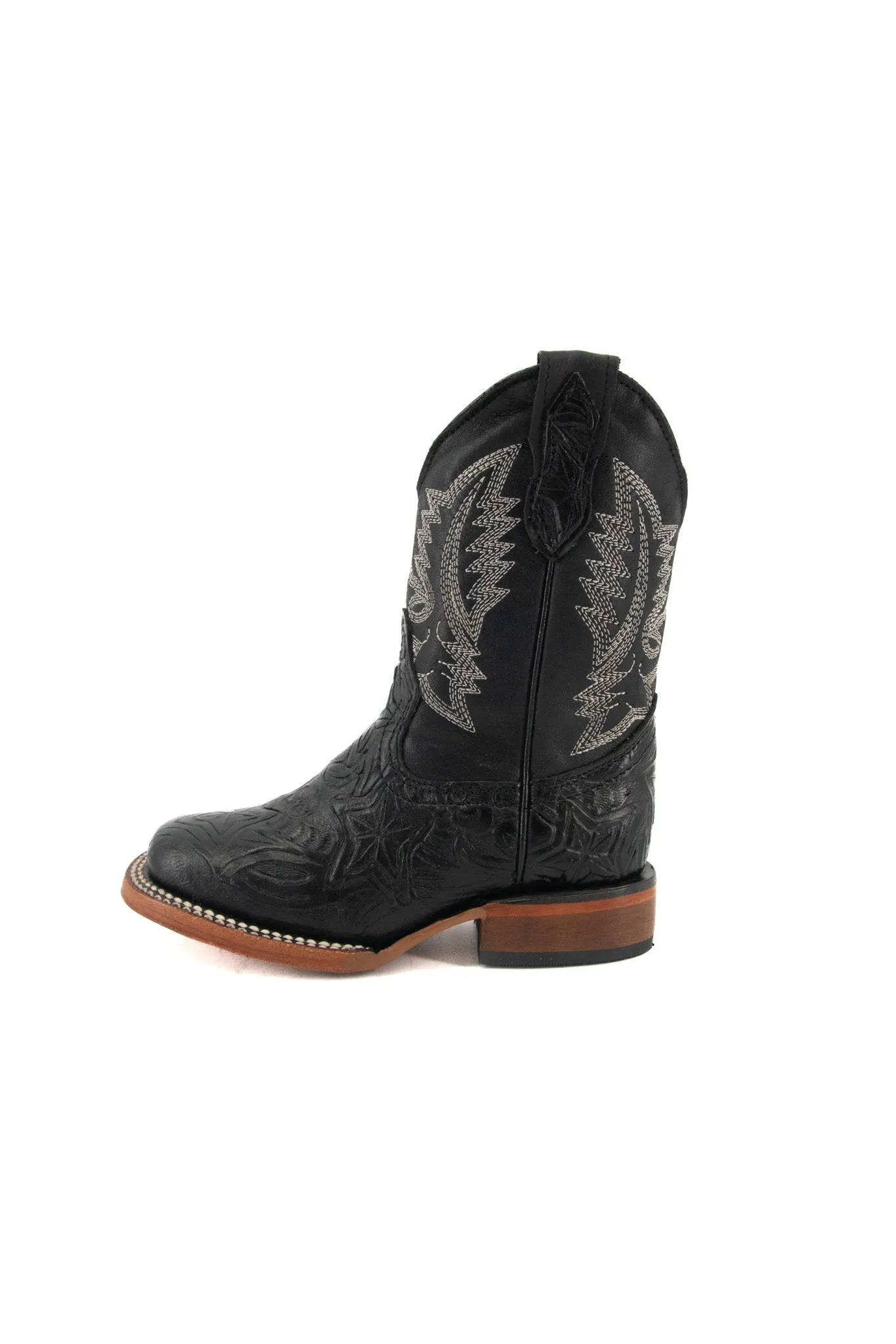 Little Hand Tooled Star Kids Boot