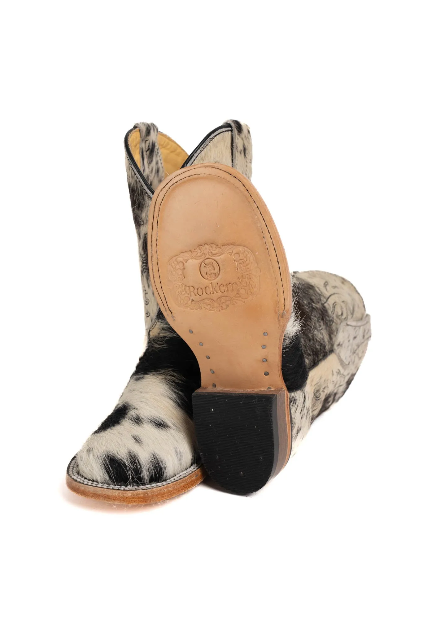 Little Rock'em Unisex Kids Cowhide Boot