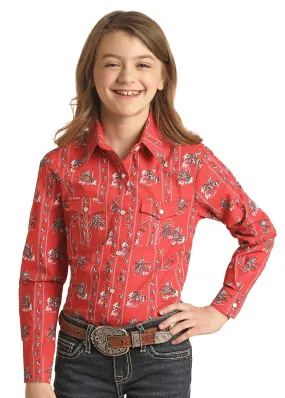 Kids' Panhandle Slim Buck'n Bronc Long Sleeve Shirt