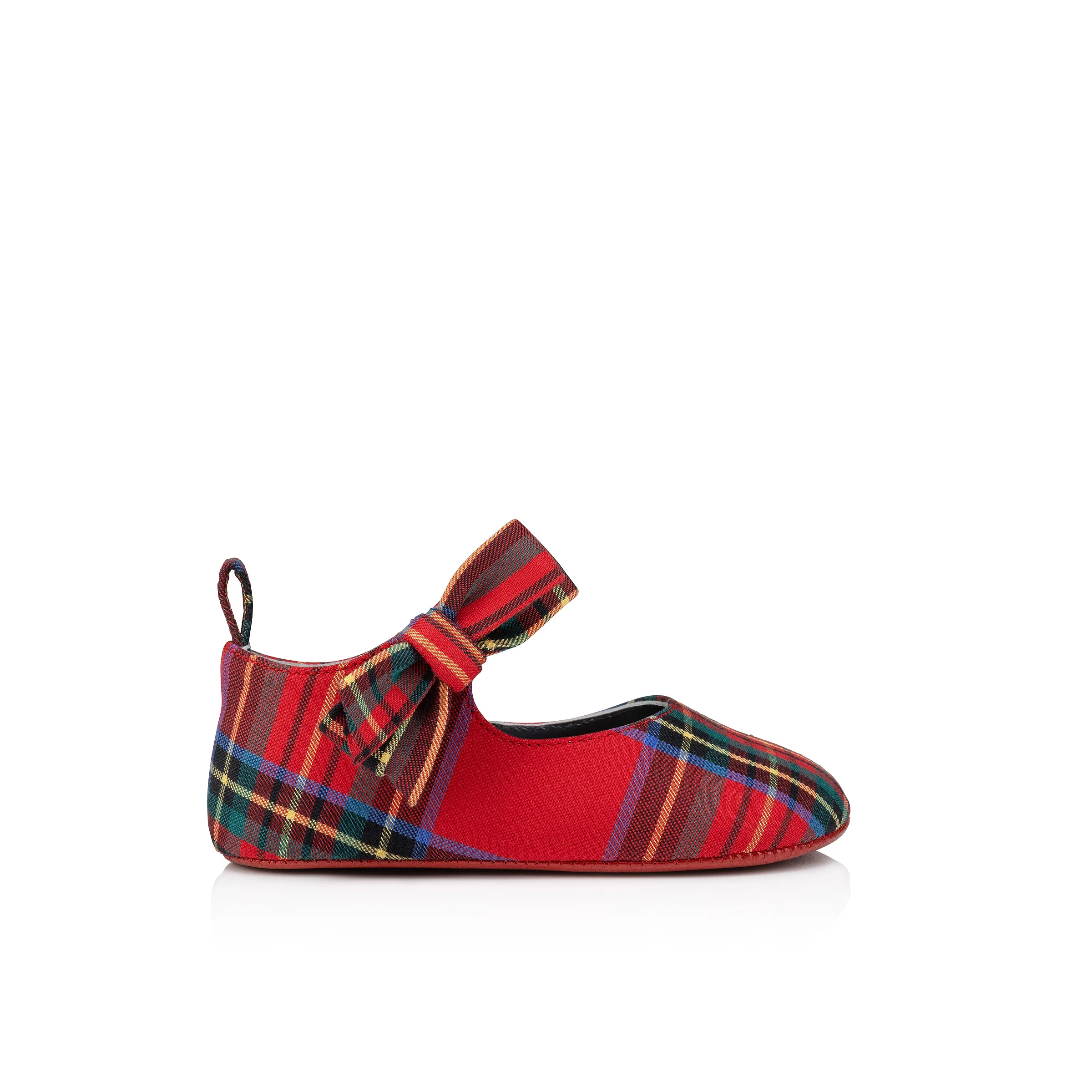 Lou Babe Ballerinas - Tartan printed cotton - Multicolor - Kids