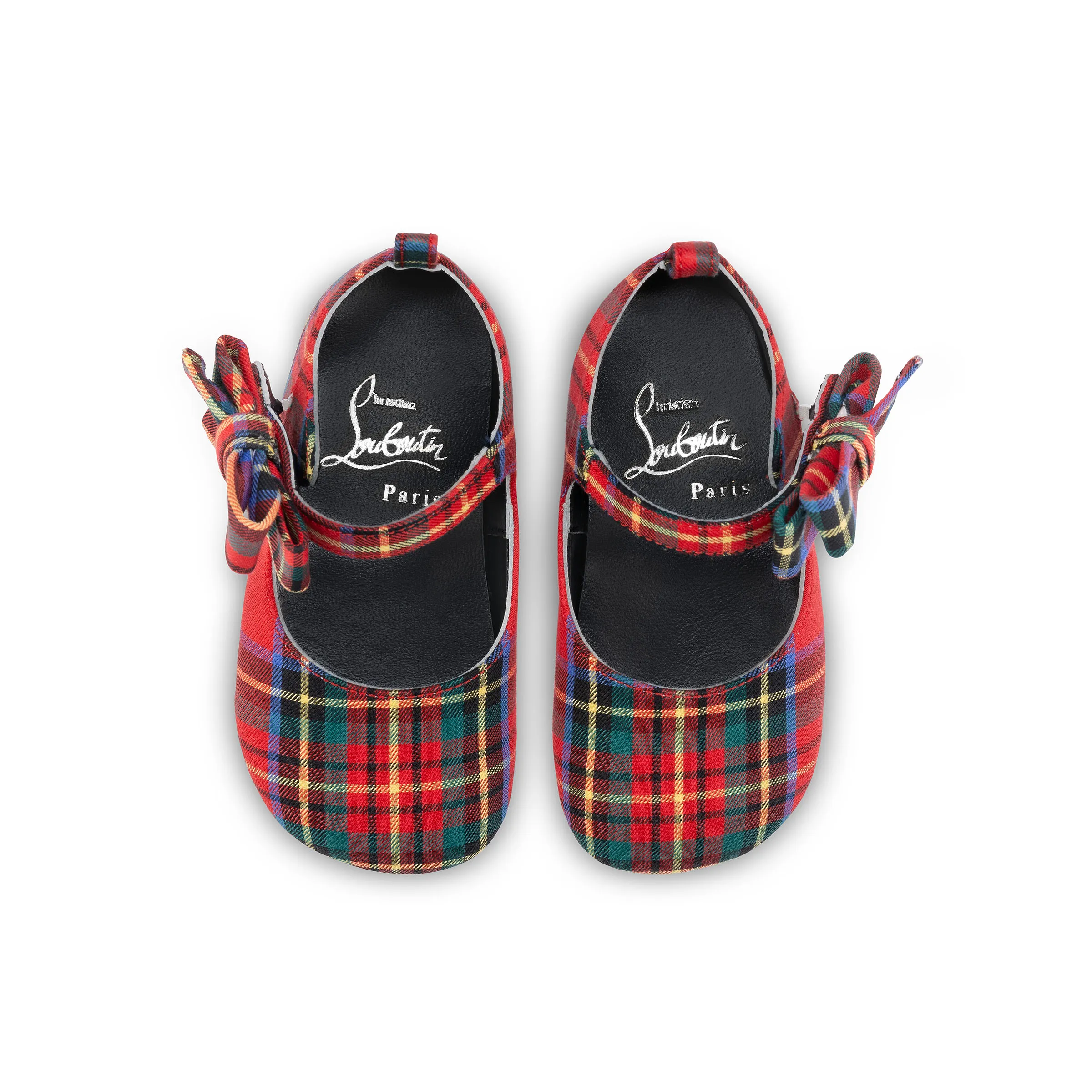 Lou Babe Ballerinas - Tartan printed cotton - Multicolor - Kids