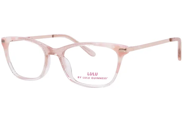 Lulu By Lulu Guinness LK048 Eyeglasses Youth Kids Girls Full Rim Rectangle Shape