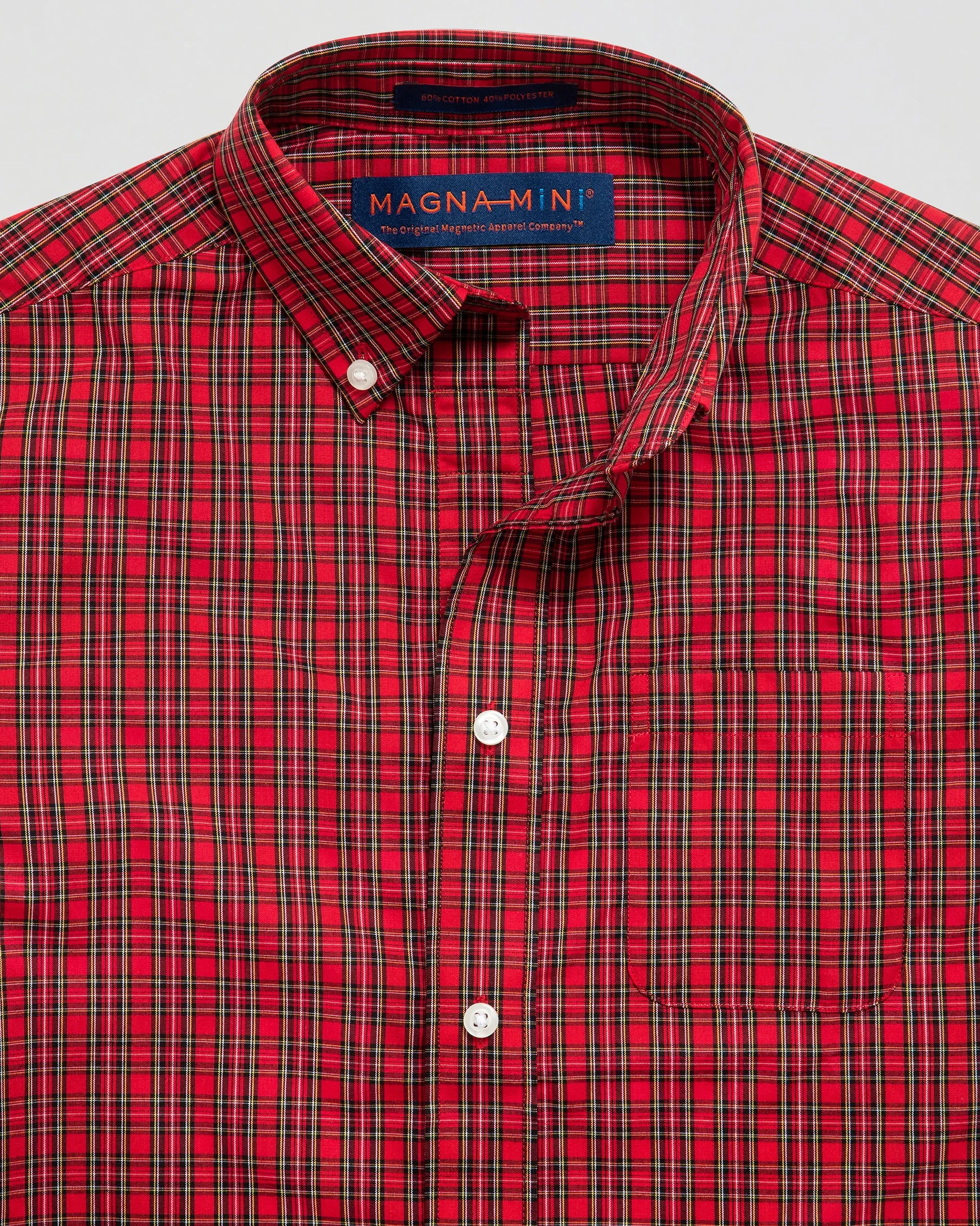 MagnaClick Casual Plaid Shirt (Kids) - Red