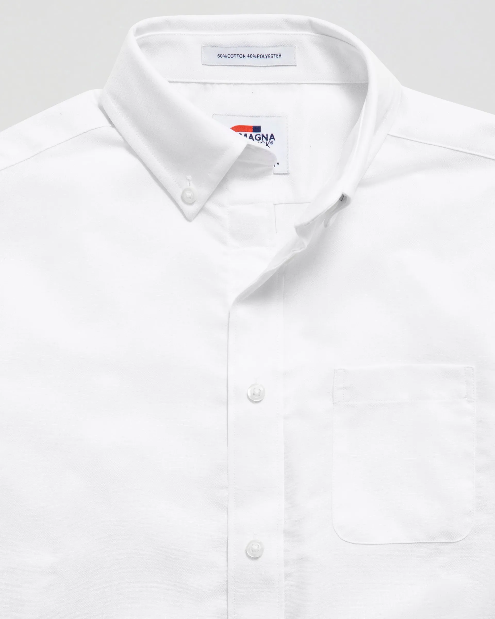 MagnaClick Solid Oxford Shirt (Kids) - White