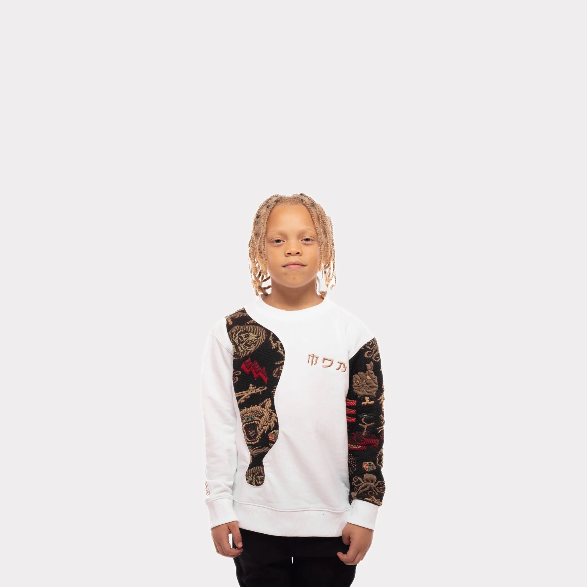 MDB Couture Kids Gallery Threads Crew Neck Sweatshirt - Black Theme