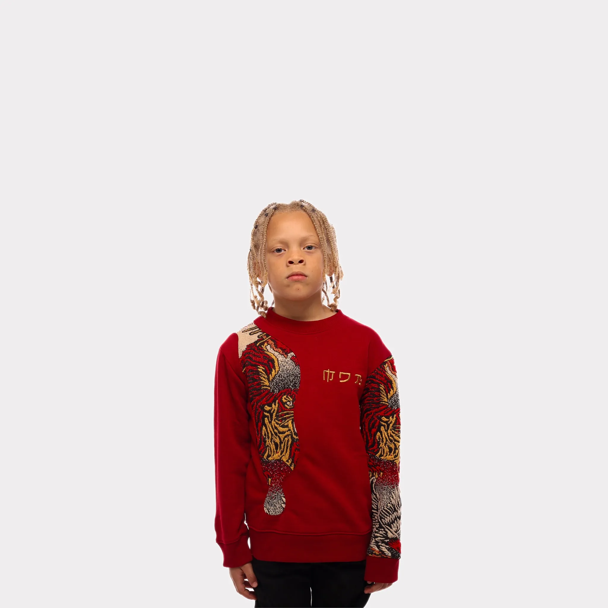 MDB Couture Kids Gallery Threads Crew Neck Sweatshirt - Red Theme