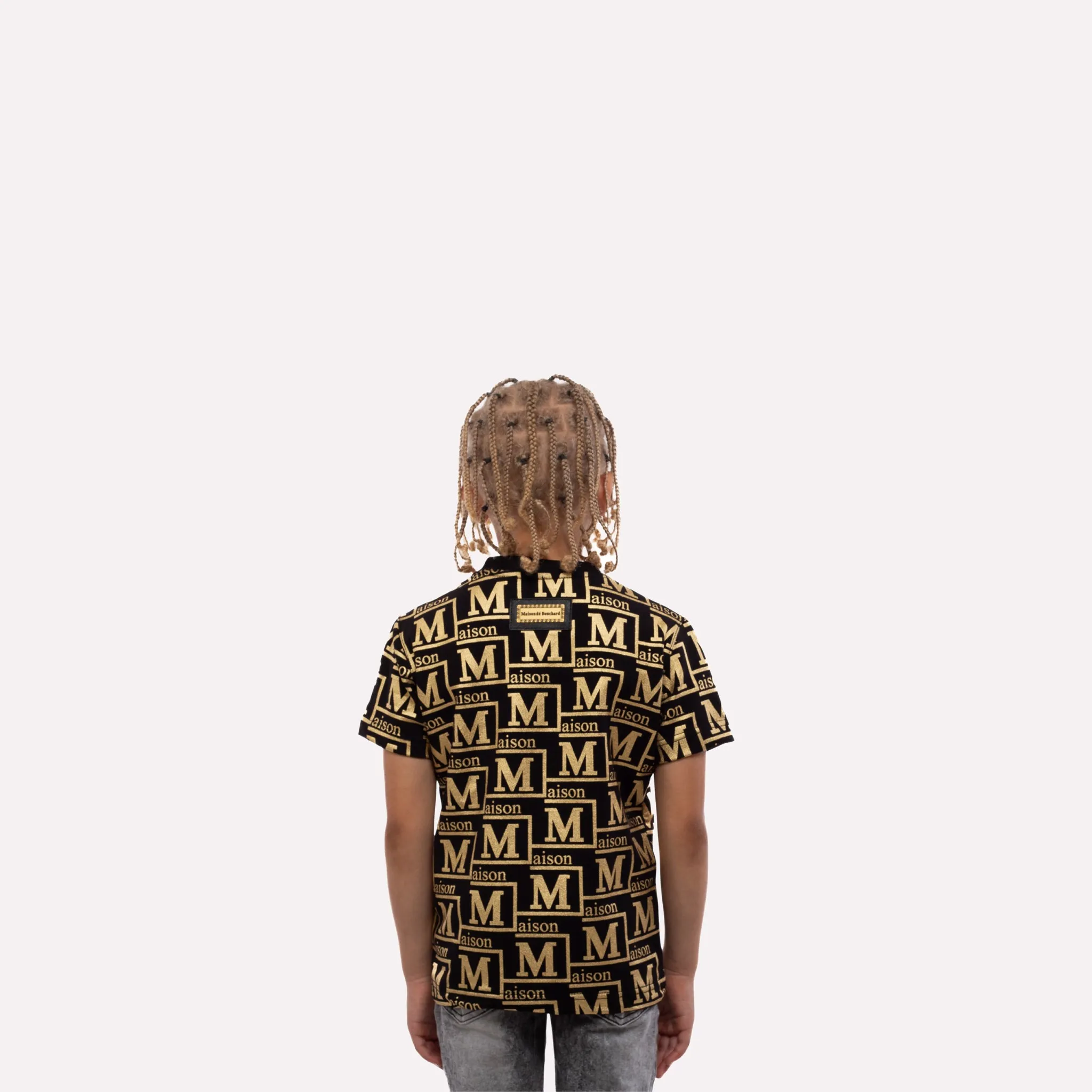 MDB Couture Kids Metallic Monogram T-Shirt