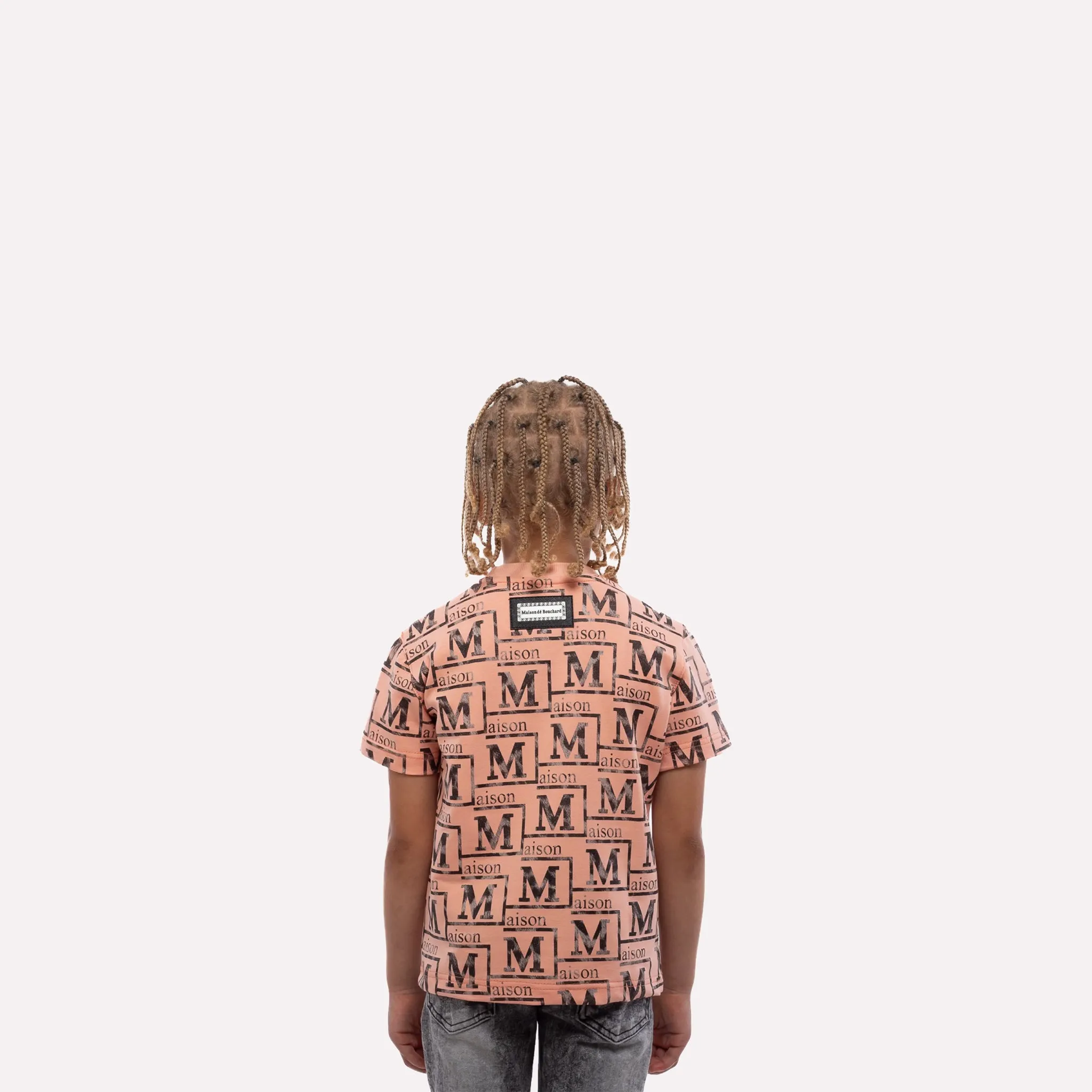 MDB Couture Kids Textured Monogram T-Shirt