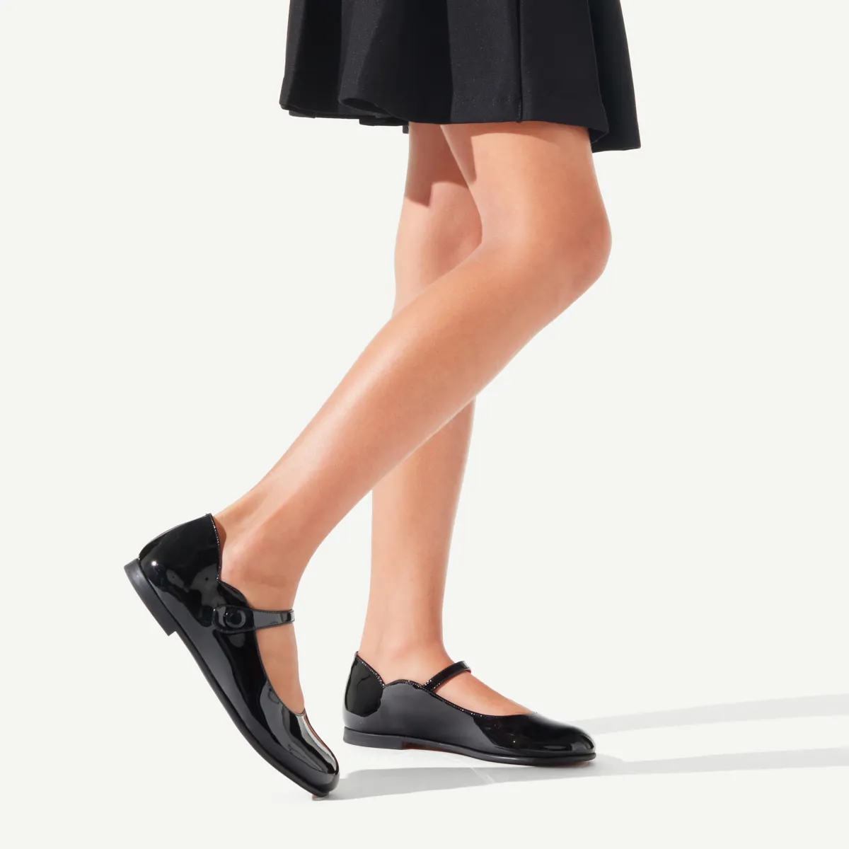 Melodie Chick Ballerinas - Patent calf - Black - Kids