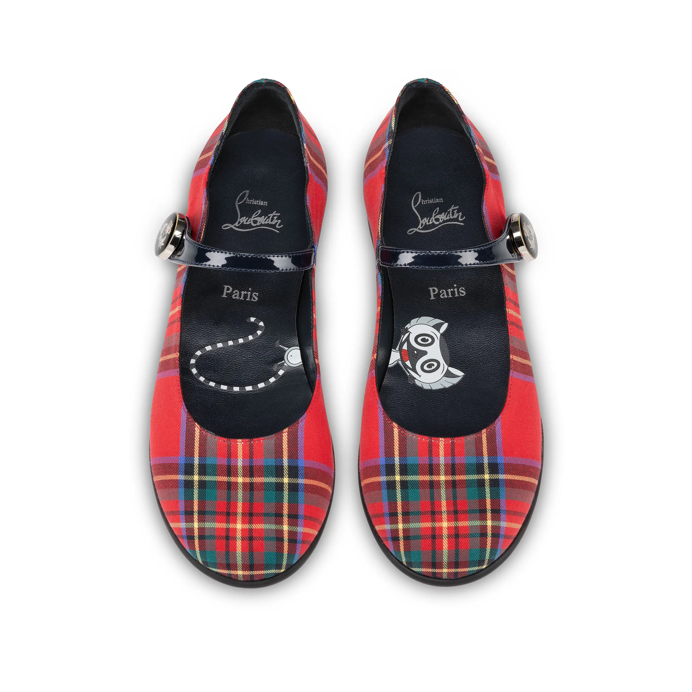 Melodie Chick Ballerinas - Tartan printed cotton - Multicolor - Kids