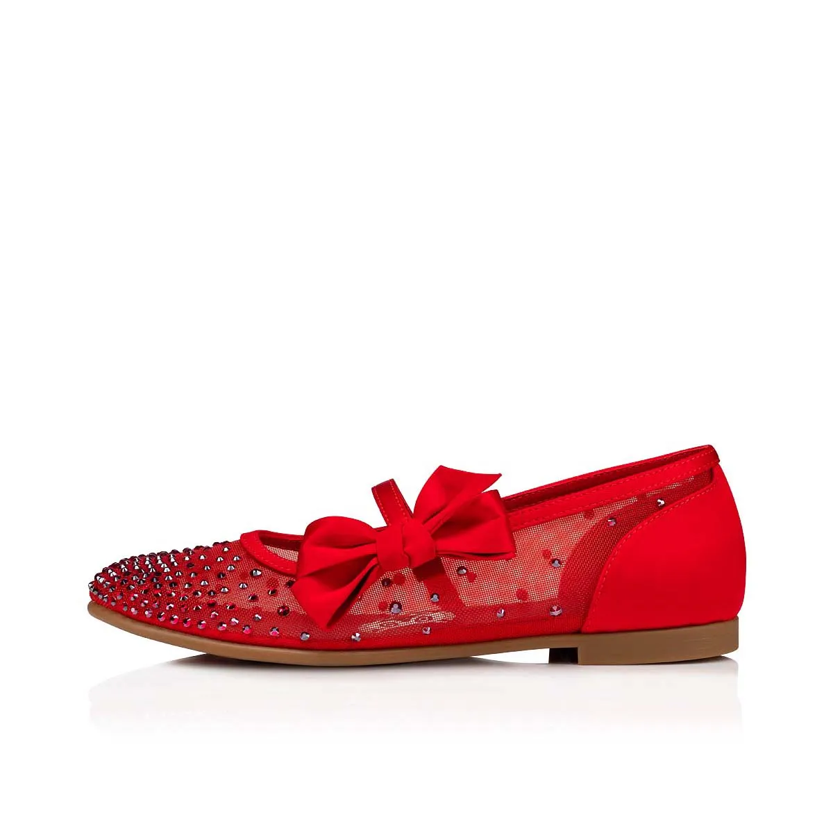 Melodie Strass Ballerinas - Mesh and crepe satin - Loubi - Kids