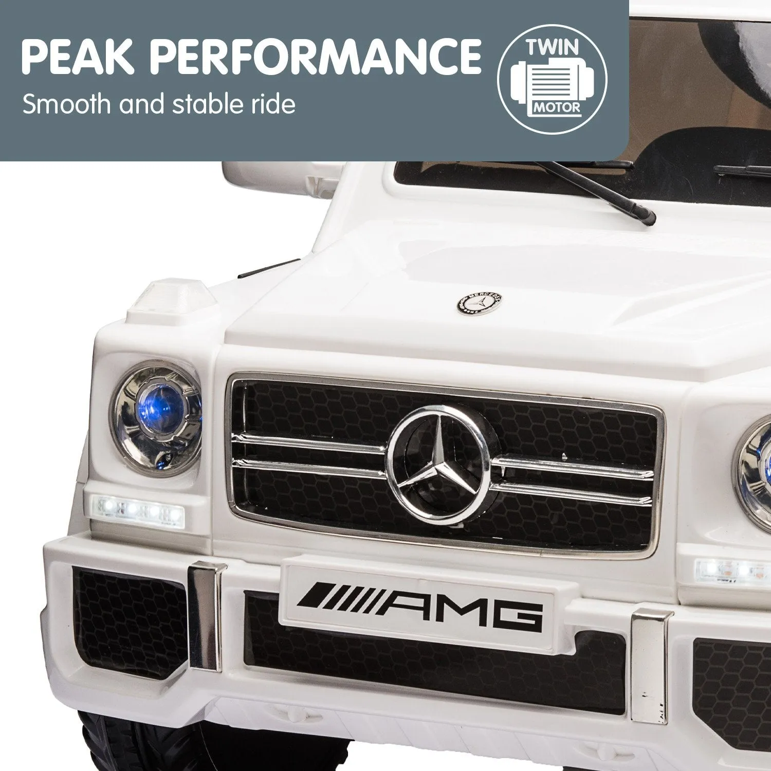 Mercedes Benz AMG G65 Licensed Kids Ride On Electric Car - White