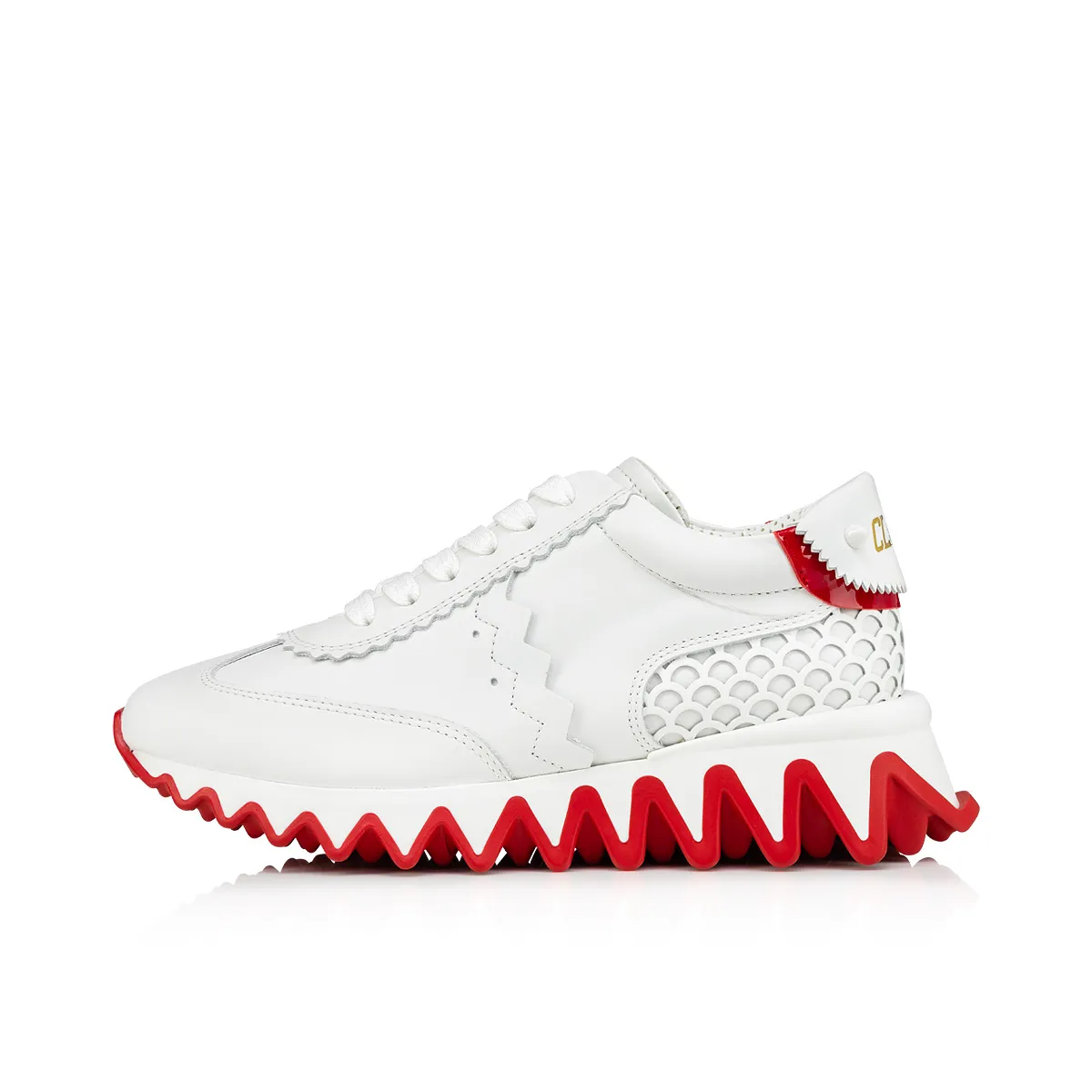 Mini Shark Sneakers - Calf leather - Bianco - Kids