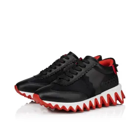 Mini Shark Sneakers - Calf leather, suede and patent calf leather - Black - Kids