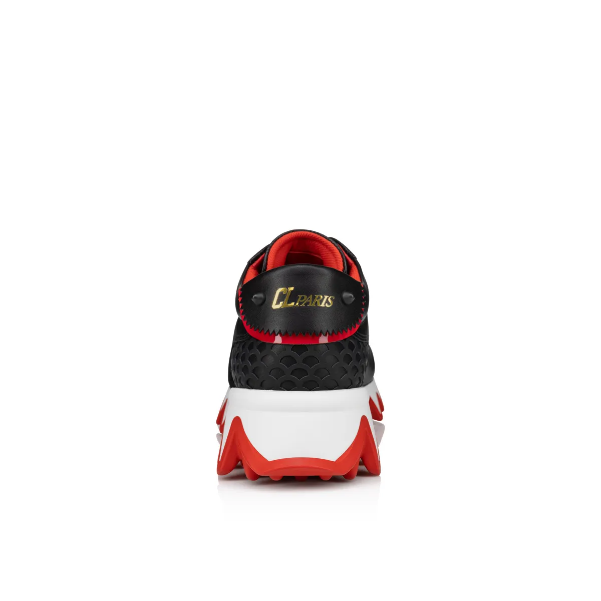 Mini Shark Sneakers - Calf leather, suede and patent calf leather - Black - Kids