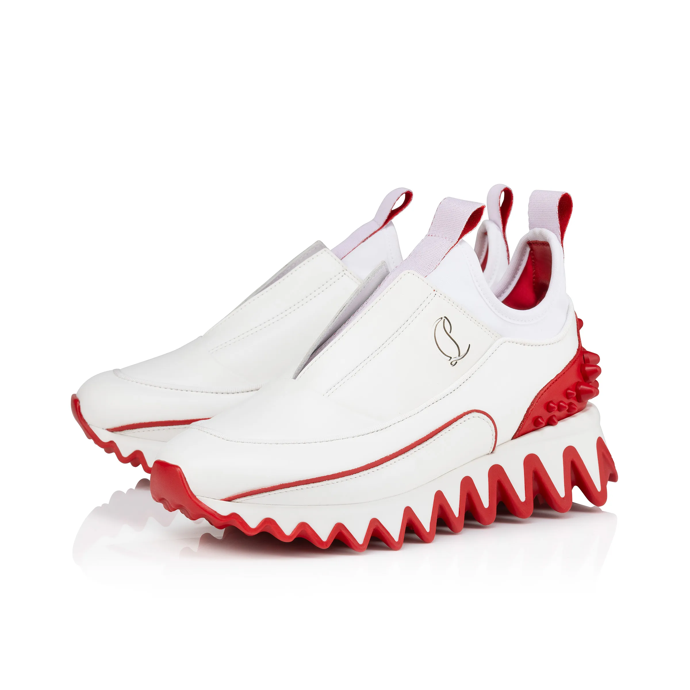 Mini Sharkyloub Running Sneakers - Calf leather and neoprene - Bianco - Kids