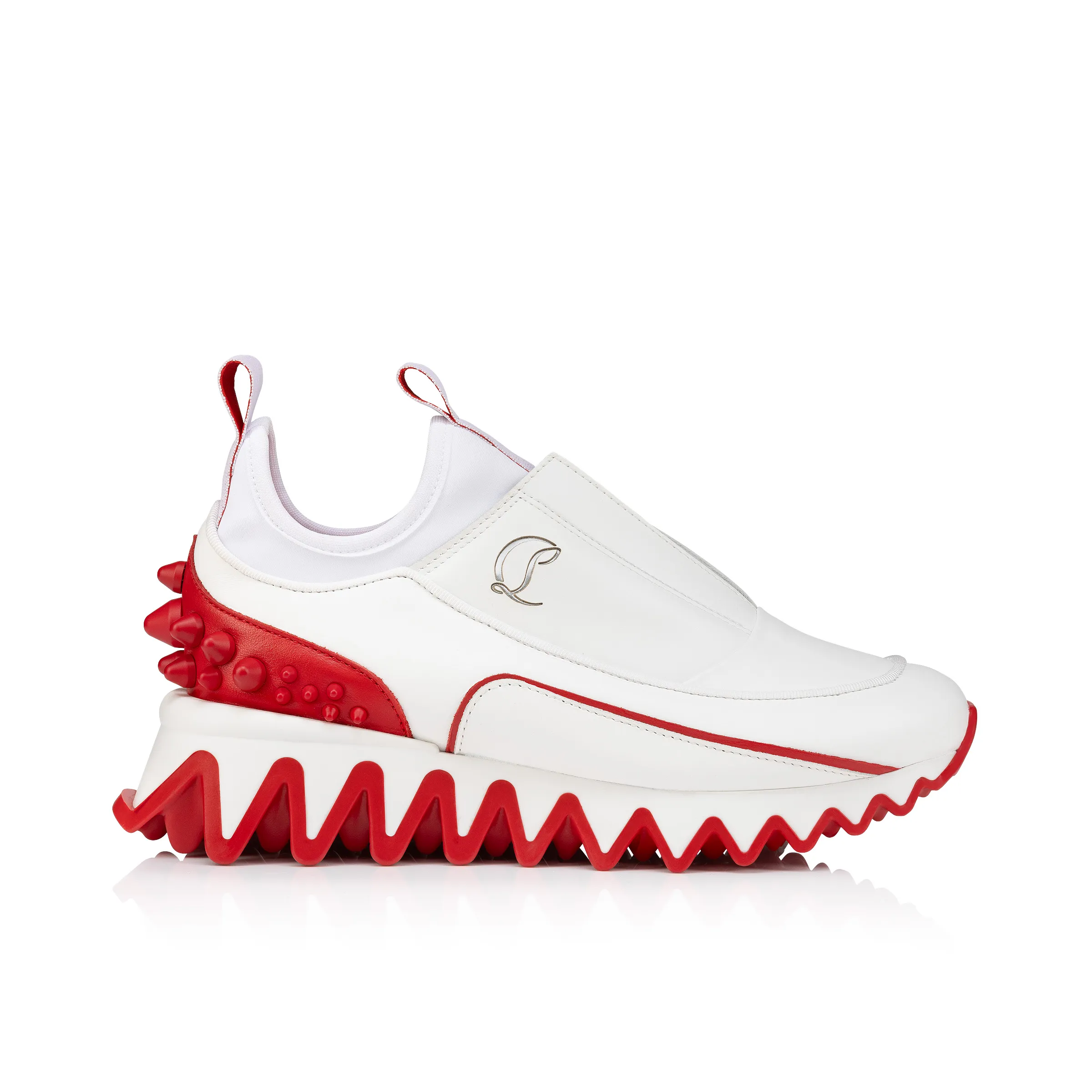 Mini Sharkyloub Running Sneakers - Calf leather and neoprene - Bianco - Kids