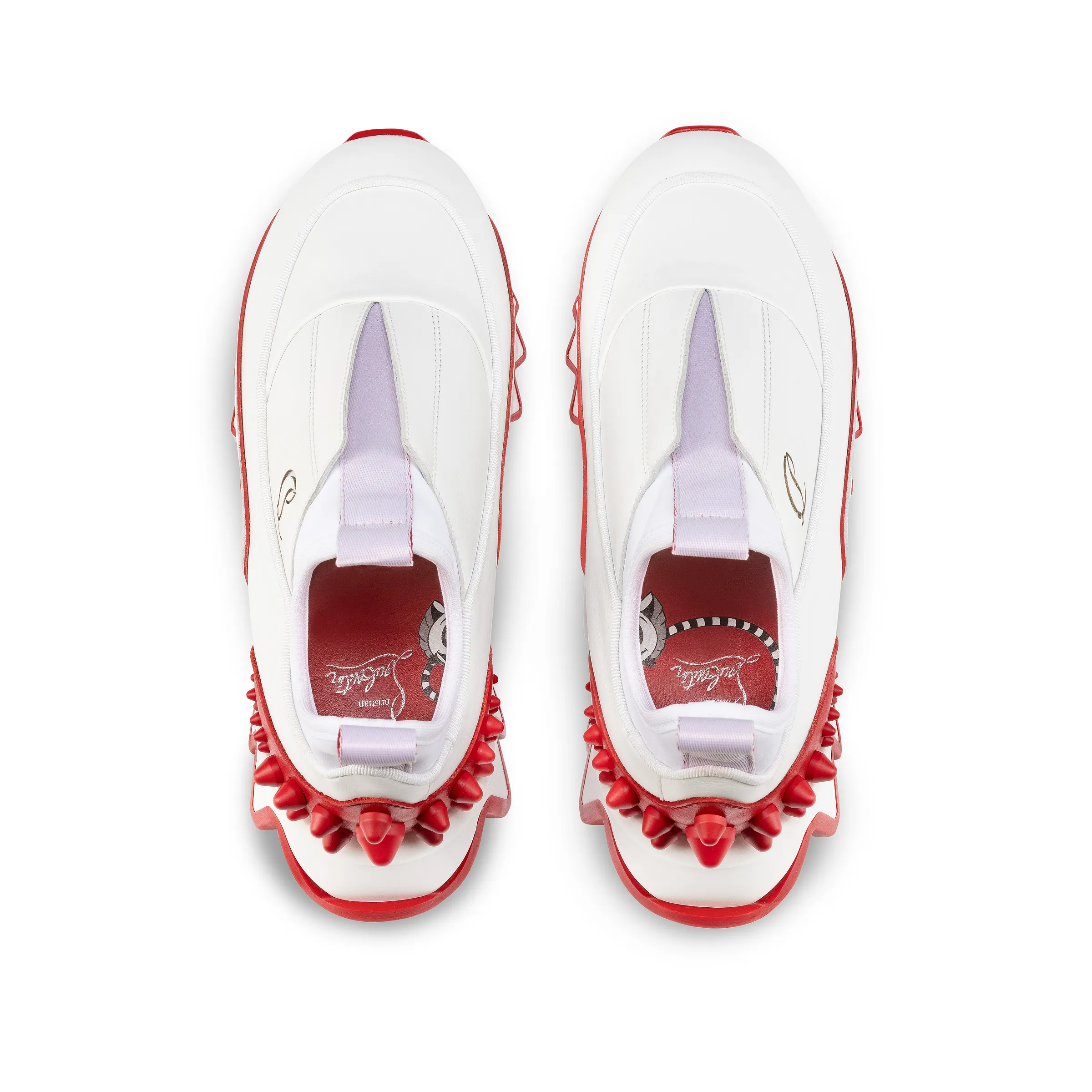 Mini Sharkyloub Running Sneakers - Calf leather and neoprene - Bianco - Kids