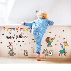 Kids' Modern Happy Birthday Wall Stickers