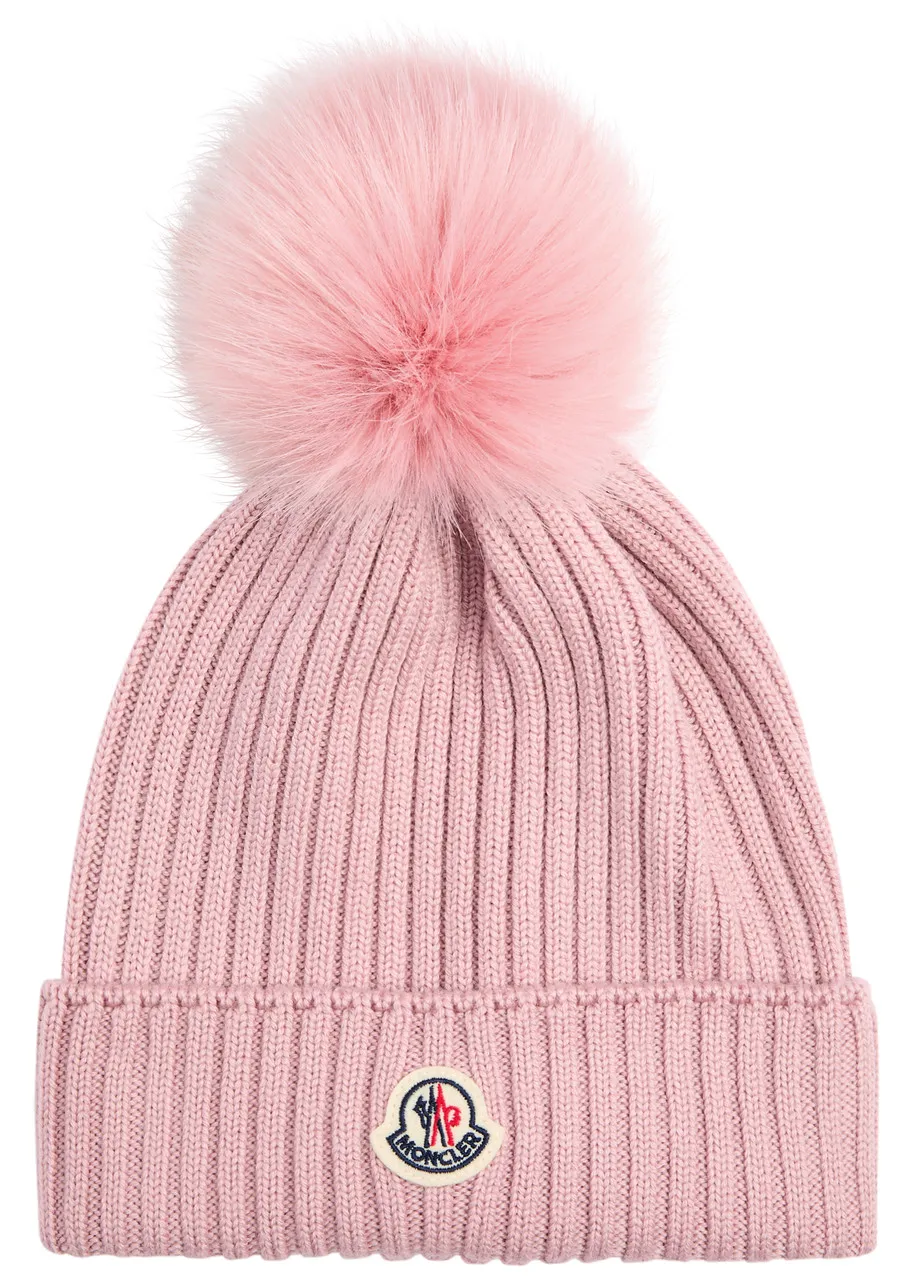 MONCLER KIDS Pompom wool beanie -                         -                     -                