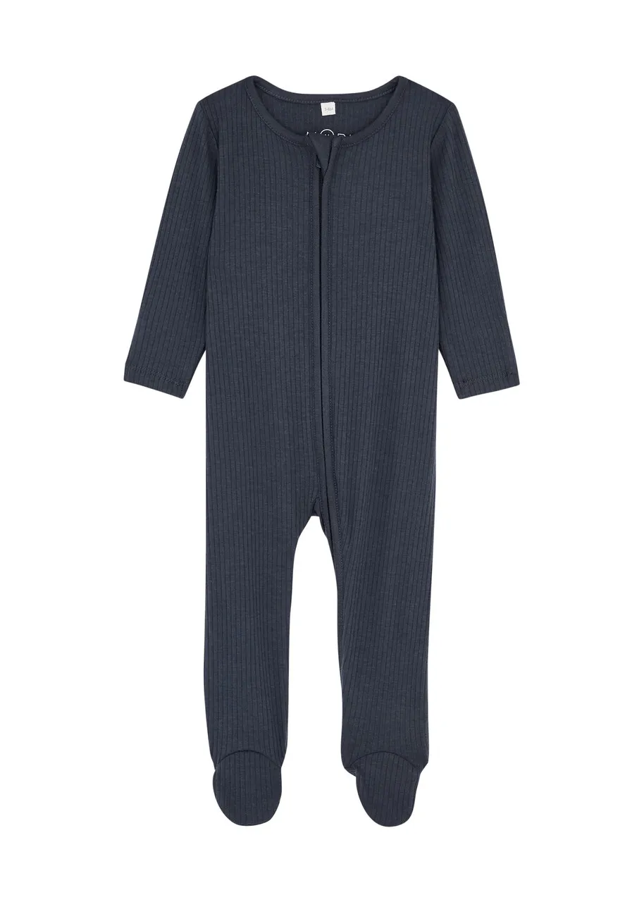 MORI KIDS Ribbed jersey babygrow  -                         -                     -                