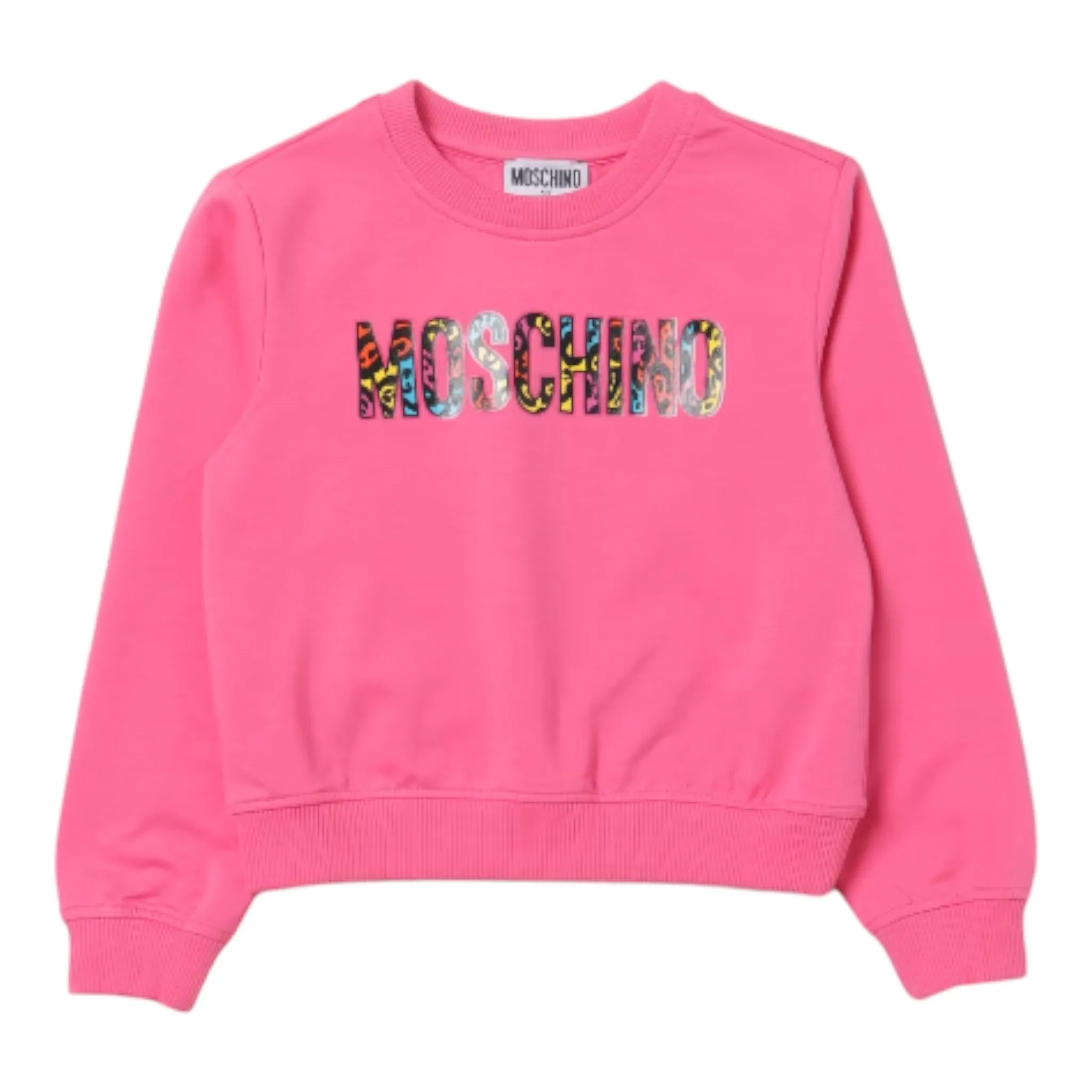 Moschino Kids Animal Print Logo Cotton Sweatshirt