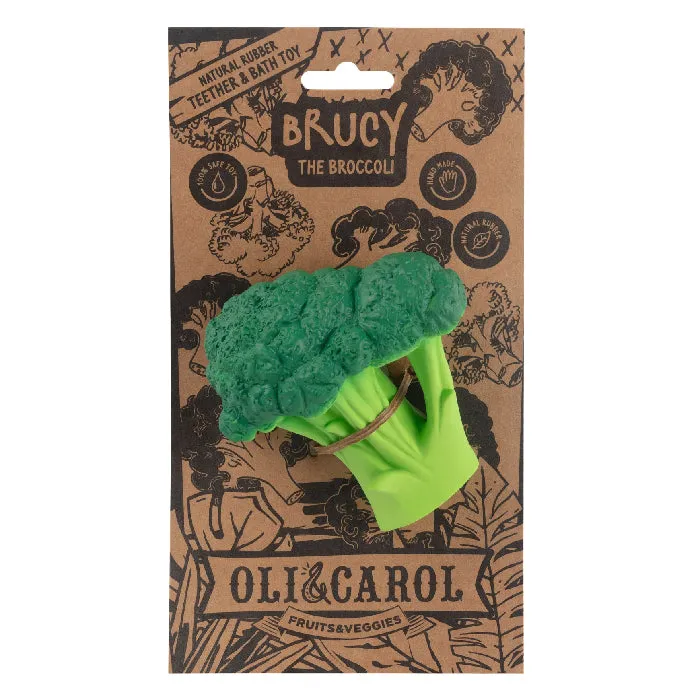 Teething Toy Natural Rubber Brucy The Broccoli Oli&Carol