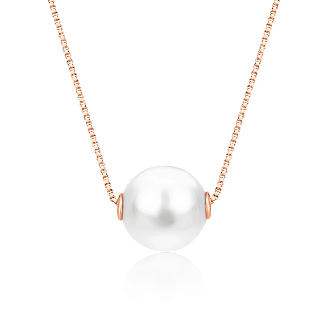 14K Gold Necklace with Pearl Pendant