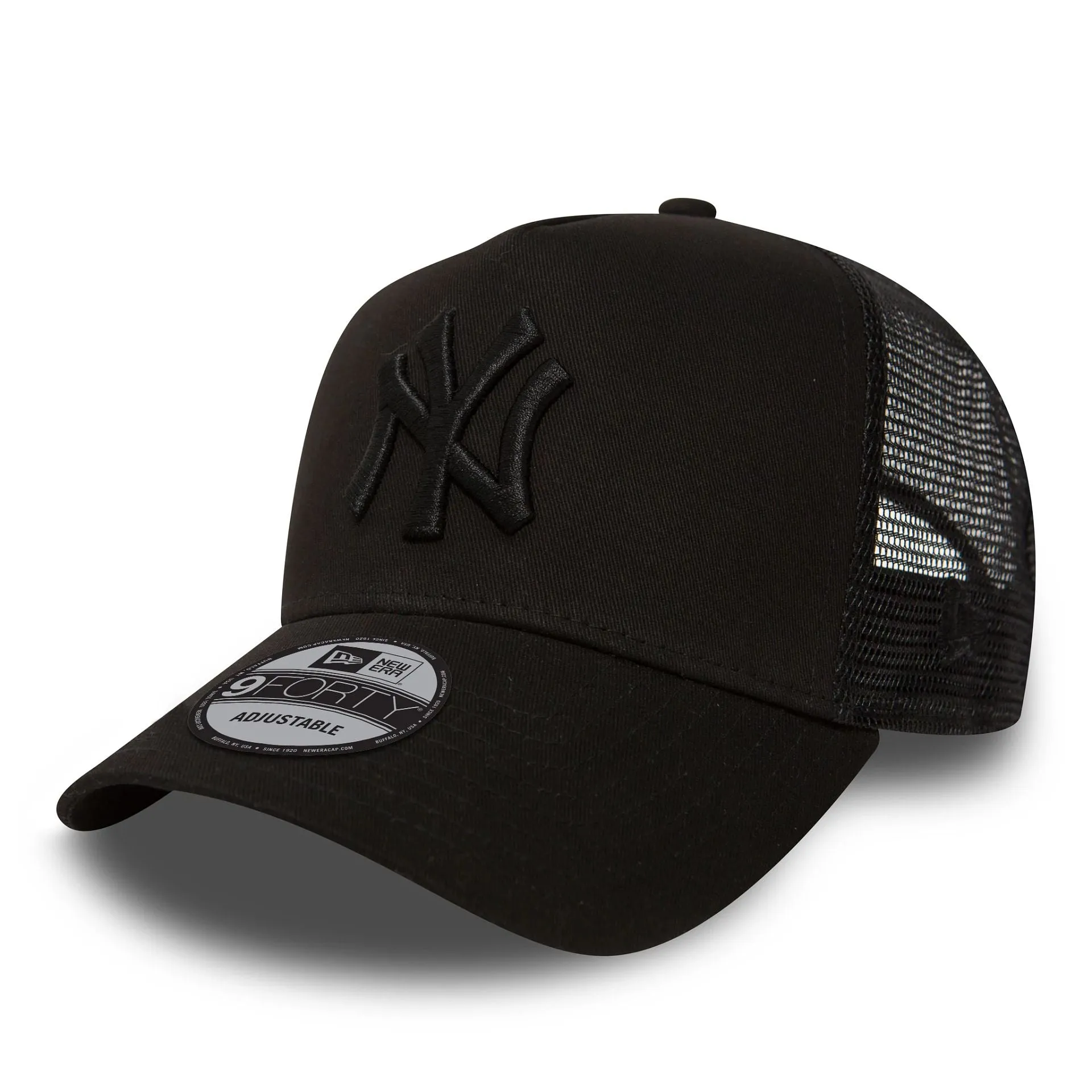 New York Yankees Kids All Black A-Frame Trucker Cap