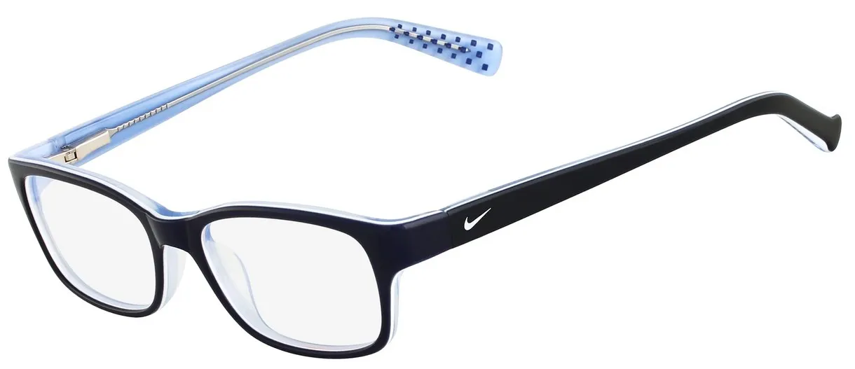 Nike 5513 220 Eyeglasses Youth Kids Blue Full Rim Rectangle Shape 47-16-130