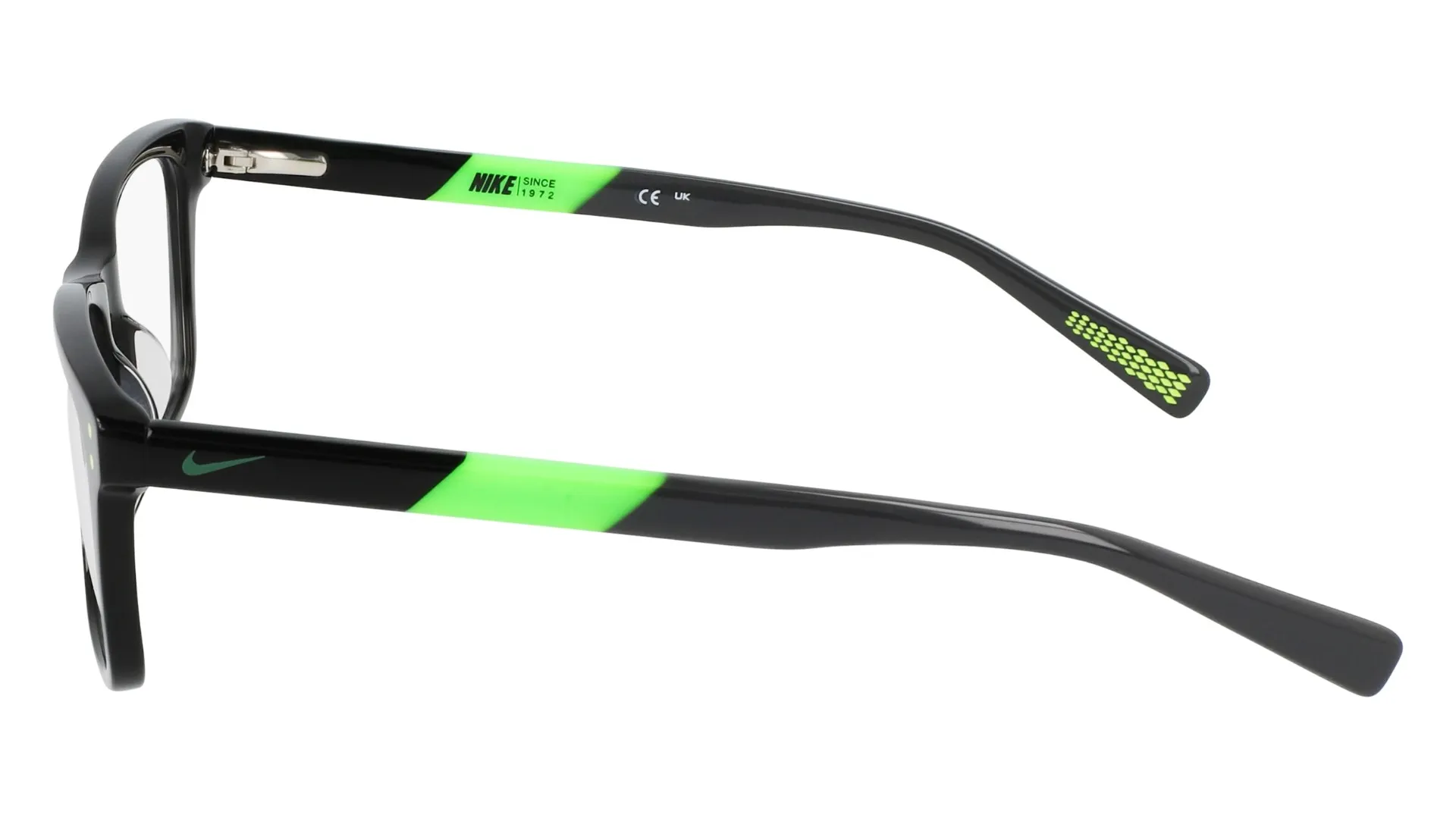 Nike 5538 001 Eyeglasses Youth Kids Black/Flash Lime Full Rim 46-17-130