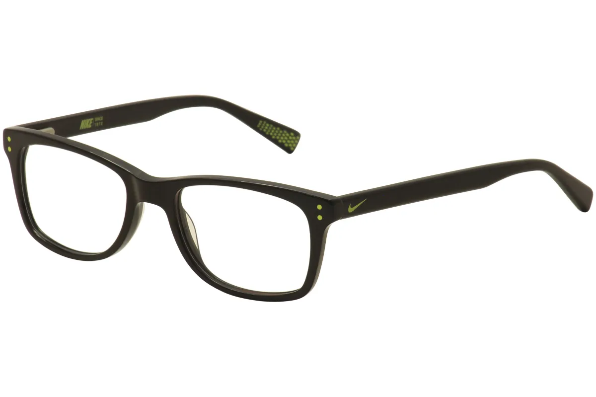 Nike 5538 010 Eyeglasses Youth Kids Black/Volt Full Rim 46-17-130