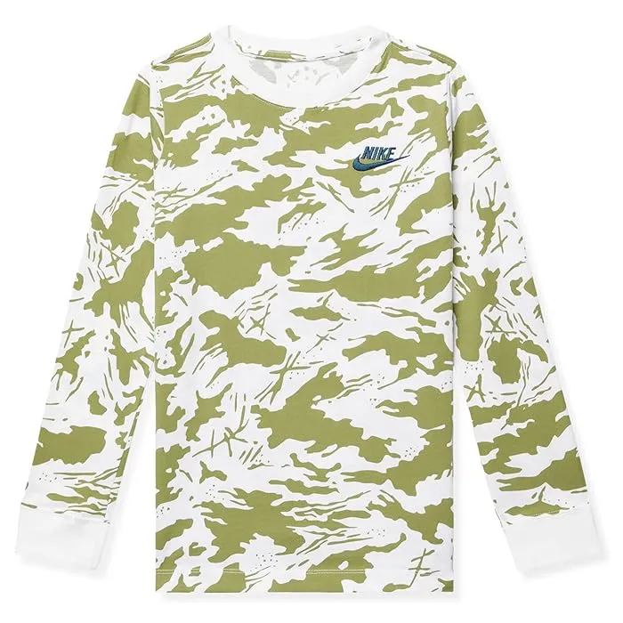 Nike Children's NSW All Over Print Futura Long Sleeve T-shirt