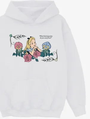 NW2 Alice In Wonderland Garden Graphic Kids White Hoodie | Kids | George at ASDA