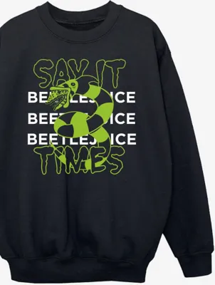 NW2 Beetlejuice Say It 3 Times Kids Black Sweatshirt | Kids | George at ASDA