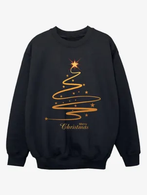 NW2 Christmas Golden Tree Kids Black Sweatshirt | Kids | George at ASDA