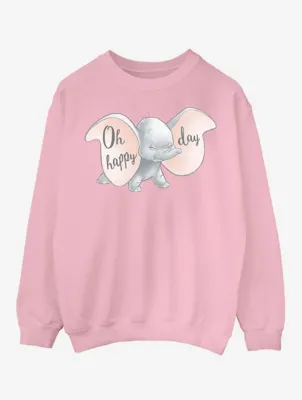 NW2 Dumbo Happy Slogan Kids Pink Printed Sweatshirt | Kids | George at ASDA