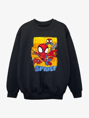 NW2 Spidey & Friends Flying Kids Black Printed Sweatshirt | Kids | George at ASDA