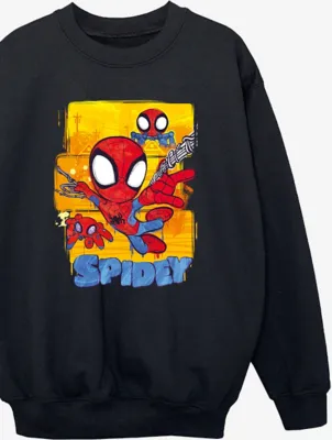 NW2 Spidey & Friends Flying Kids Black Printed Sweatshirt | Kids | George at ASDA